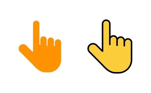 Ręczna Ikona Kursora Dla Aplikacji Webowych Mobilnych Znak Kursora Symbol — Wektor stockowy