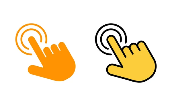 Handklick Icon Set Für Web Und Mobile App Zeiger Und — Stockvektor