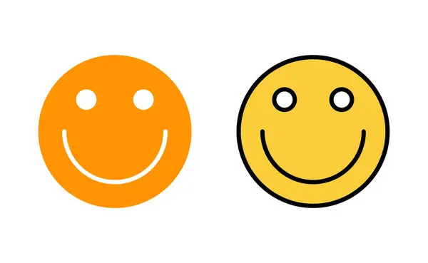 Smile Icon Set Web Mobile App Smile Emoticon Icon Feedback — Stock Vector
