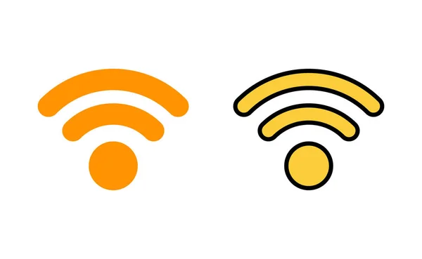 Wifi Ikon Készlet Webes Mobil Alkalmazáshoz Jel Szimbólum Vezeték Nélküli — Stock Vector