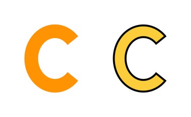 Web ve mobil uygulama için telif hakkı simgesi ayarlandı. telif hakkı işareti ve sembol