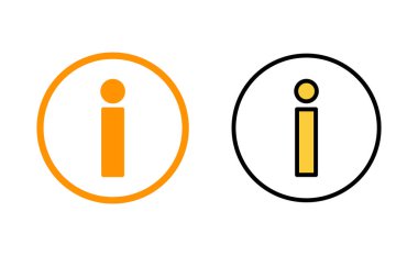 Web ve mobil uygulama için bilgi simgesi ayarlandı. İmza ve sembol hakkında. soru işareti simgesi