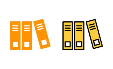 Web ve mobil uygulama için kitaplık simgesi ayarlandı. eğitim işareti ve sembol