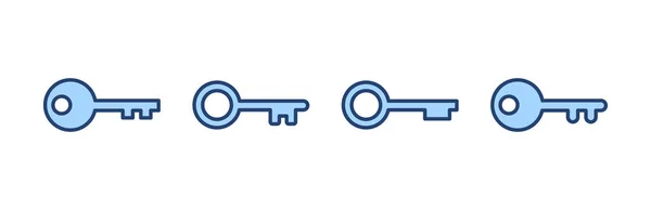 Kluczowy Wektor Ikon Znak Symbol Klucza — Wektor stockowy