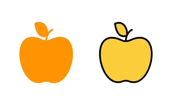 Conjunto Iconos Apple Para Aplicaciones Web Móvil Signo Apple Símbolos — Vector de stock