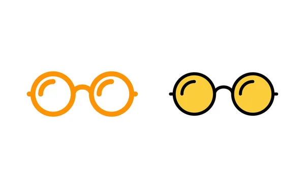 眼镜图标集用于Web和移动应用程序 眼镜标志和符号 — 图库矢量图片