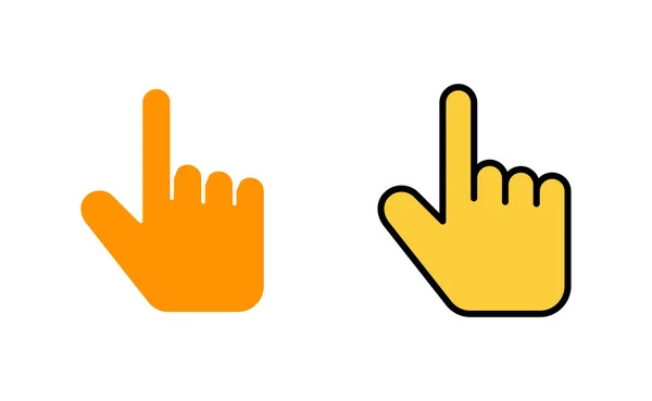 Hand Cursor Icon Set Web Mobile App Cursor Sign Symbol — Stock Vector