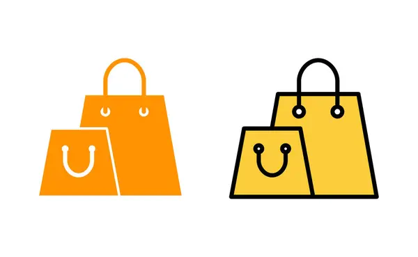 Einkaufstaschen Icon Set Für Web Und Mobile App Einkaufsschild Und — Stockvektor