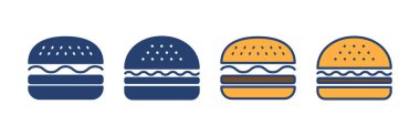 Burger ikon vektörü. Hamburger ve sembol. hamburger