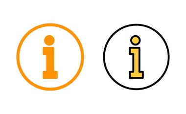 Web ve mobil uygulama için bilgi simgesi ayarlandı. İmza ve sembol hakkında. soru işareti simgesi