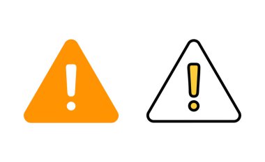 Web ve mobil uygulama için ünlem tehlike işareti. Dikkat işareti ve sembol. Tehlike uyarısı