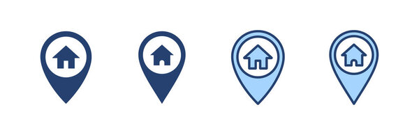 Address icon vector. home location sign and symbol. pinpoint