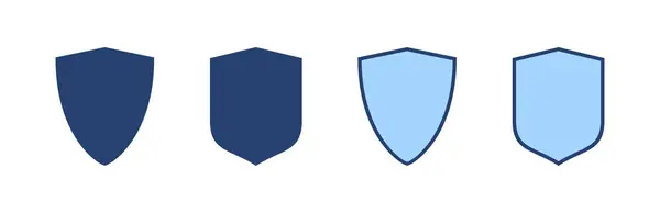 Icono Escudo Vector Icono Protección Signo Símbolo Seguridad — Vector de stock