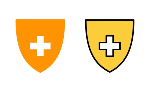 Icona Assicurazione Sanitaria Impostata App Web Mobile Segno Simbolo Del — Vettoriale Stock