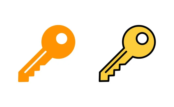 Ikona Klíče Nastavena Pro Webovou Mobilní Aplikaci Značka Symbol Klíče — Stockový vektor