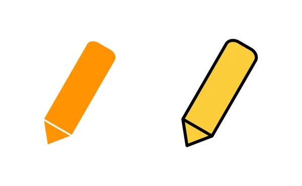 Ikona Tužky Nastavená Pro Webovou Mobilní Aplikaci Znak Symbol Pera — Stockový vektor