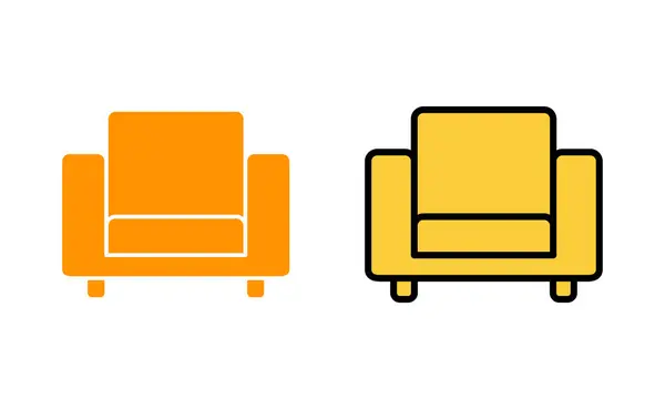 Sofa Icon Set Web Mobile App Sofa Sign Symbol Furniture — Stock Vector