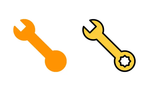 Schraubenschlüssel Symbol Set Für Web Und Mobile App Reparatur Symbol — Stockvektor