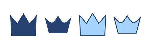 皇冠图标向量 冠名符号和符号 — 图库矢量图片