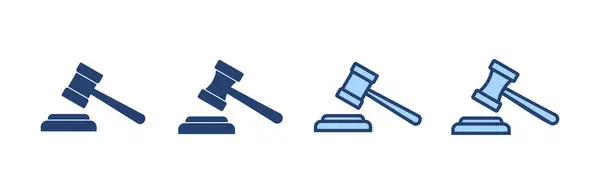 Gavel Icon Vector Judge Gavel Sign Symbol Law Icon Auction — Stock Vector