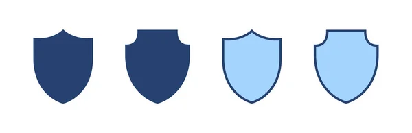 Icono Escudo Vector Icono Protección Signo Símbolo Seguridad — Vector de stock
