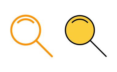 Web ve mobil uygulama için arama simgesi ayarlandı. Büyüteç işareti ve sembolü ara