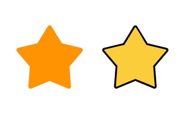 Yıldız Simgesi web ve mobil uygulama için ayarlandı. Reyting işareti ve sembol. favori yıldız simgesi