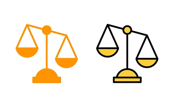 Scales Icon Set Web Mobile App Law Scale Icon Justice — Stock Vector