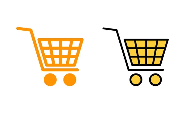 Shopping Symbol Set Für Web Und Mobile App Warenkorbschild Und — Stockvektor