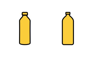 Web ve mobil uygulama için şişe simgesi ayarlandı. şişe işareti ve sembol