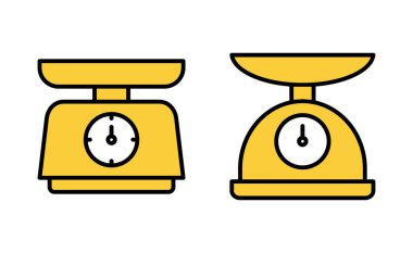 Web ve mobil uygulama için simge ölçeklendirir. Ağırlık ölçeği işareti ve simgesi