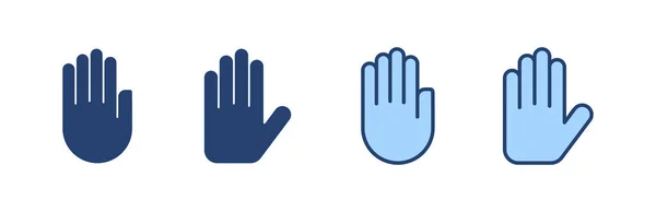 Handsymbolvektor Handzeichen Und Symbol Palme — Stockvektor