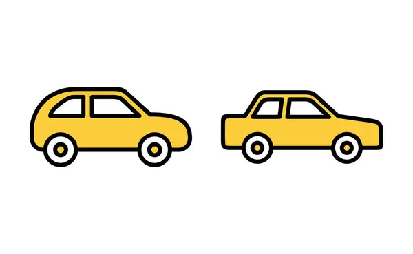 Ikona Samochodu Zestaw Aplikacji Internetowych Mobilnych Znak Symbol Samochodu Mały — Wektor stockowy