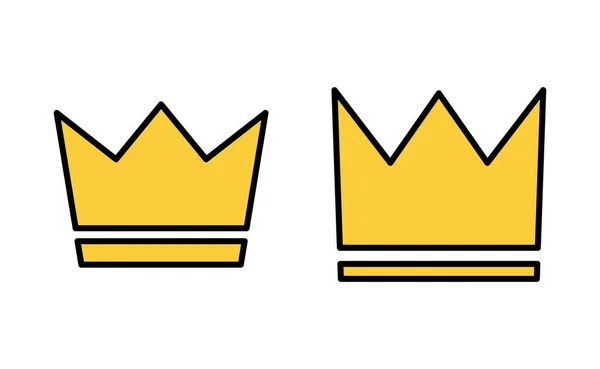 Crown Icon Set Für Web Und Mobile App Kronenzeichen Und — Stockvektor
