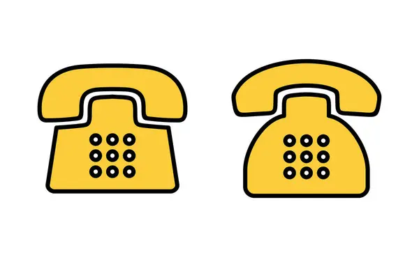 Zestaw Ikon Telefonicznych Dla Aplikacji Internetowych Mobilnych Znak Symbol Telefonu — Wektor stockowy