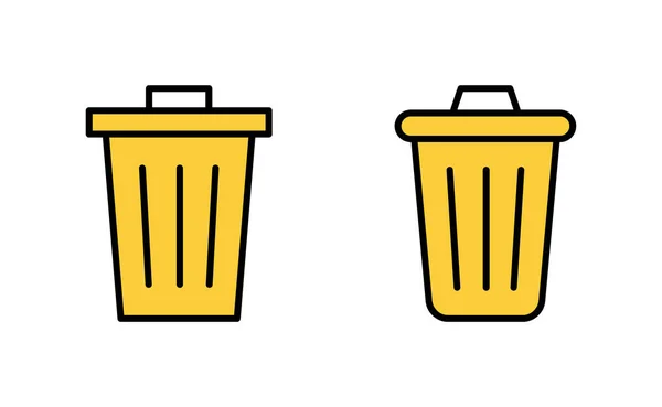 Trash Icon Set Web Mobile App Trash Can Icon Delete — Stock Vector
