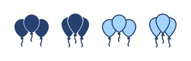 Balon simgesi vektörü. Parti balonu işareti ve sembolü