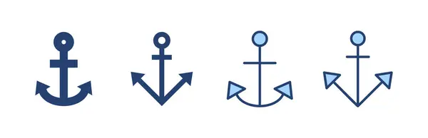 Anker Icon Vektor Ankerzeichen Und Symbol Ikone Der Ankermarine — Stockvektor