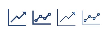 Grafik simgesi vektörü büyüyor. Çizelge ve sembol. diyagram simgesi