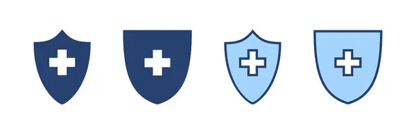 Вектор Страхування Здоров Знак Символ Страхового Медичного Документа — стоковий вектор