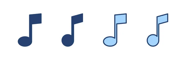 Icono Música Vector Nota Música Signo Símbolo — Vector de stock
