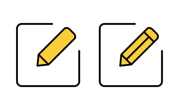 Edytuj Zestaw Ikon Dla Aplikacji Webowych Mobilnych Edytować Znak Symbol — Wektor stockowy
