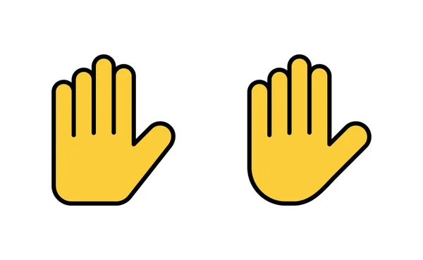 Ícone Mão Definido Para Web Aplicativo Móvel Sinal Mão Símbolo — Vetor de Stock