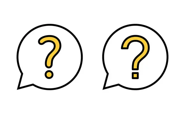 Question Icon Set Web Mobile App Question Mark Sign Symbol — Stock Vector