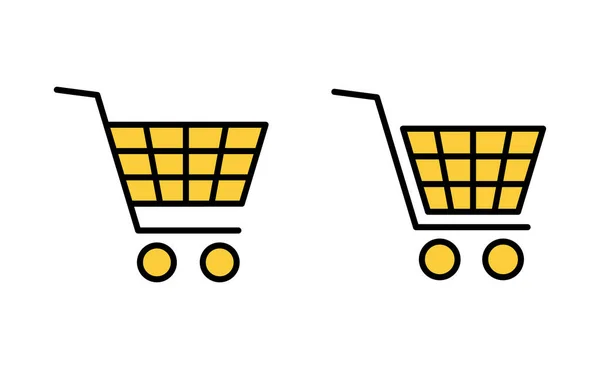 Shopping Icon Set Web Mobile App Shopping Cart Sign Symbol — Stock Vector