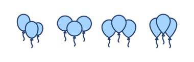 Balon simgesi vektörü. Parti balonu işareti ve sembolü