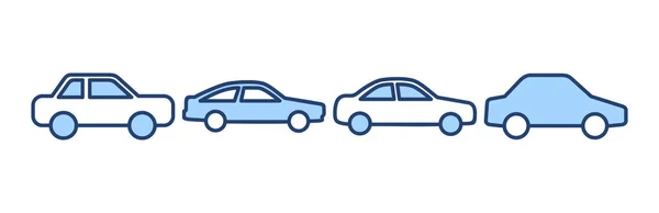 Car Icon Vector Car Sign Symbol Small Sedan — Stock Vector