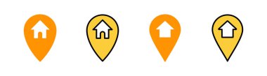 Address icon vector for web and mobile app. home location sign and symbol. pinpoint