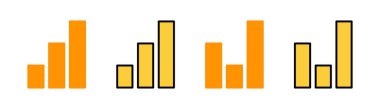 Web ve mobil uygulama için büyüyen grafik simgesi ayarlanıyor. Çizelge ve sembol. diyagram simgesi