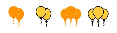 Web ve mobil uygulama için balon simgesi ayarlandı. Parti balonu işareti ve sembolü